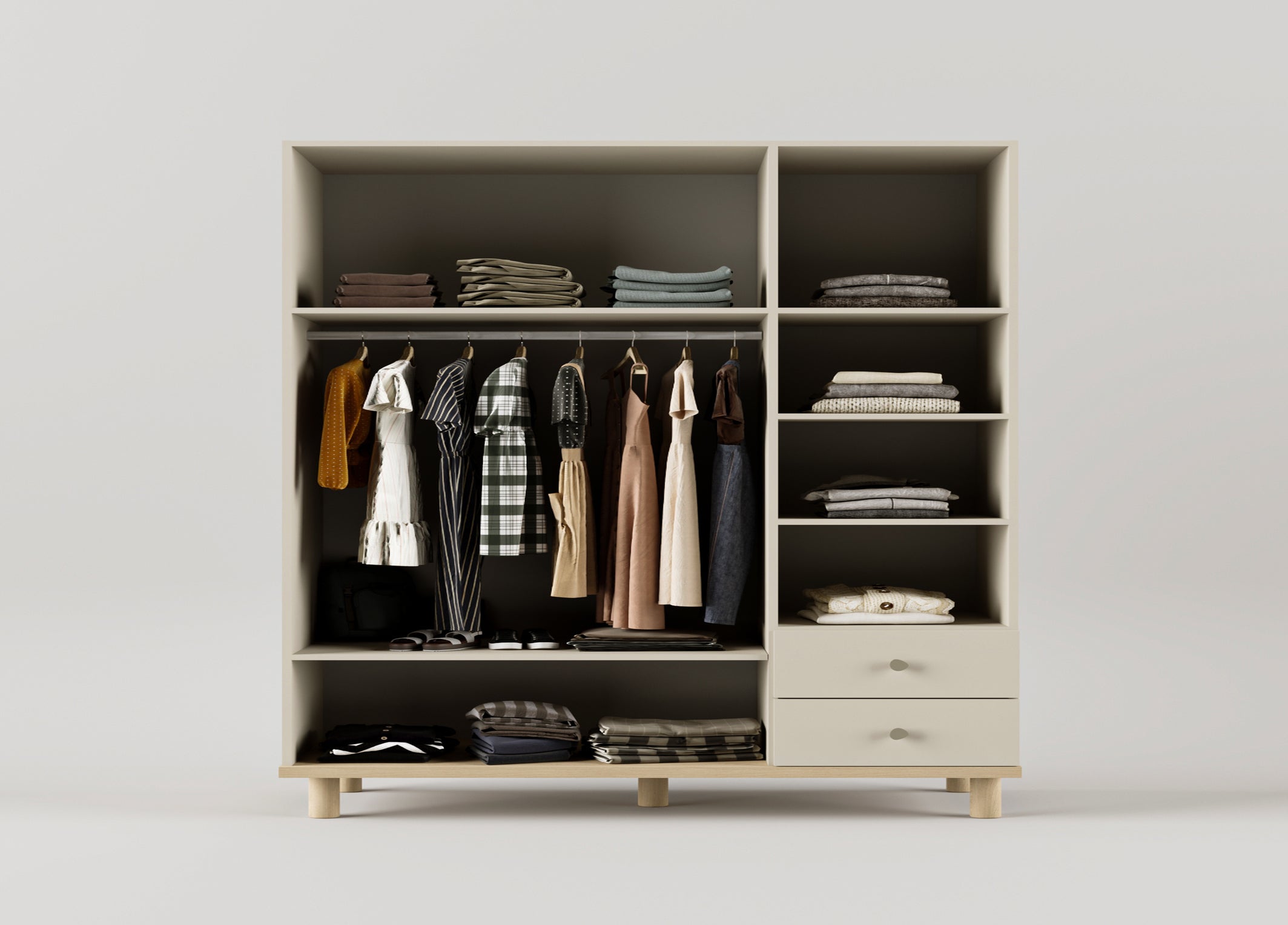 Maya 3 Kapaklı Dolap